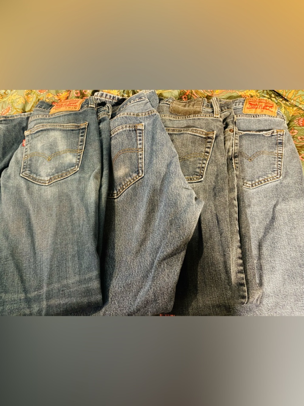 Levi's Blue Denim Jeans — Lot of Four Pairs
